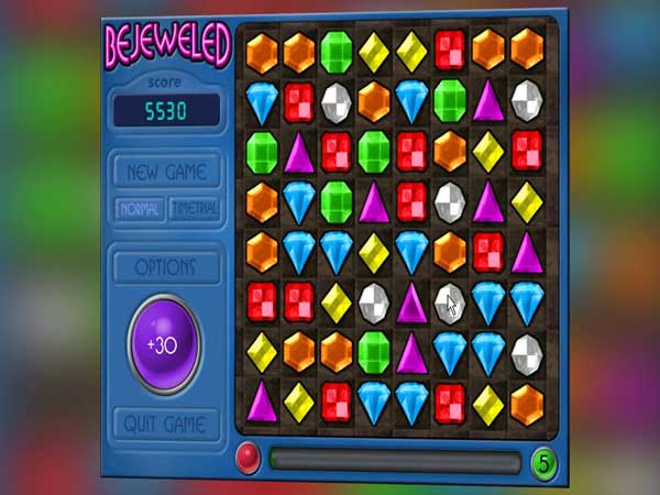 Game Bejeweled xếp hình chế độ 1 người chơi